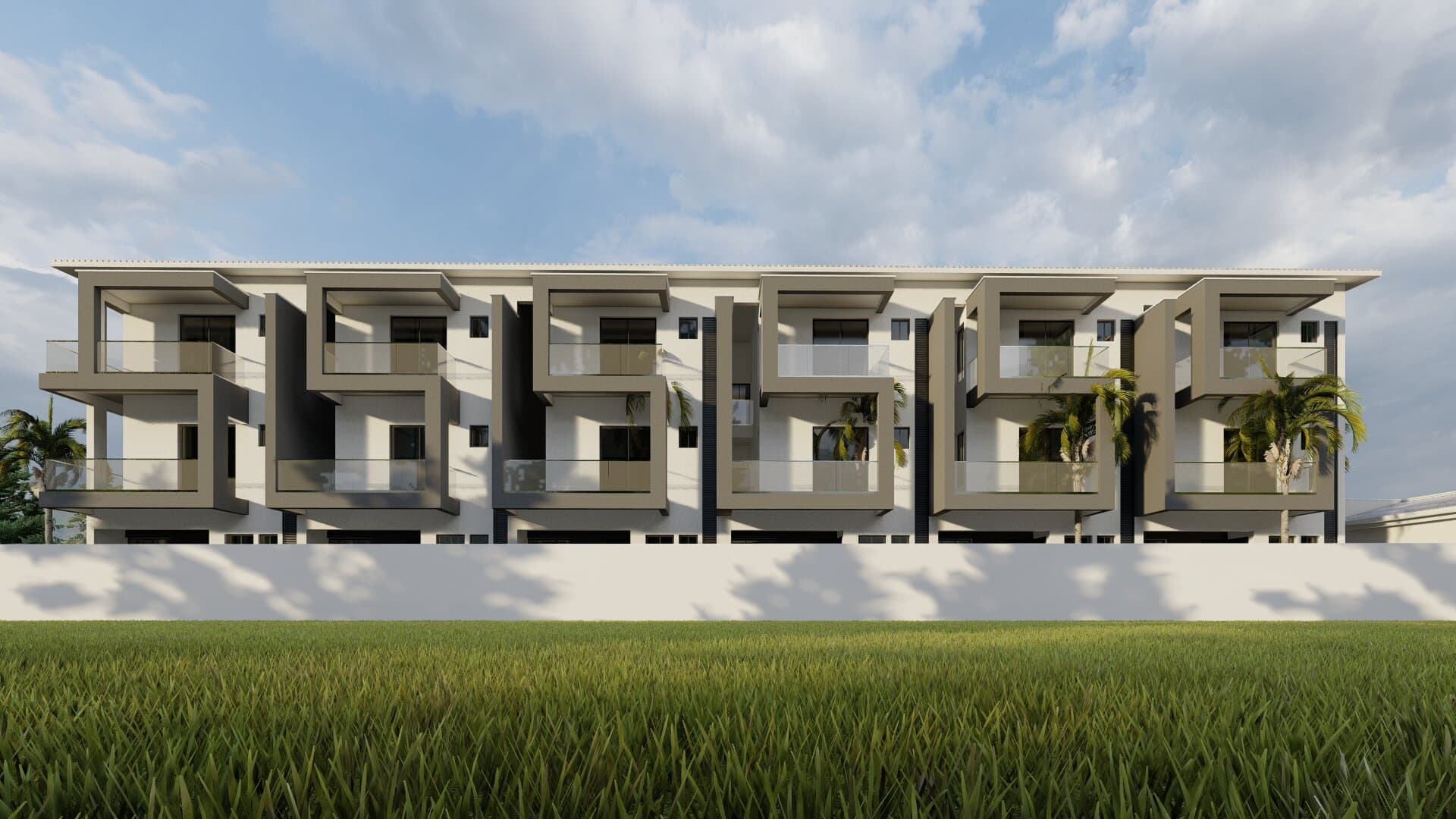 A gated contemporary mansion